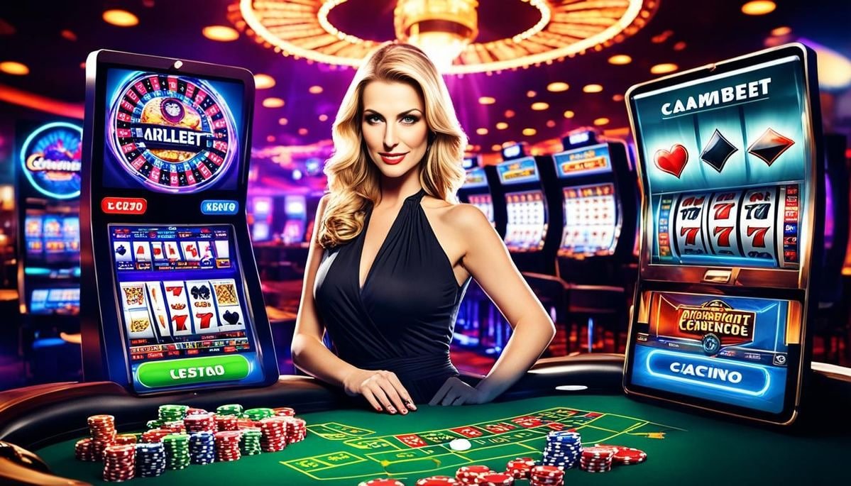 Studio live-dealer uang togel dengan meja blackjack, dealer profesional, dan siaran HD